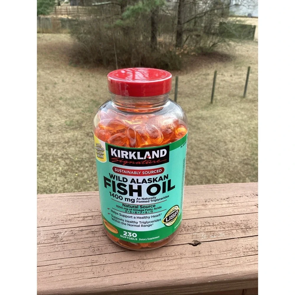 Kirkland signature wild alaskan fish oil 1400 mg 230 soft gel Exp 09/2027 Sealed